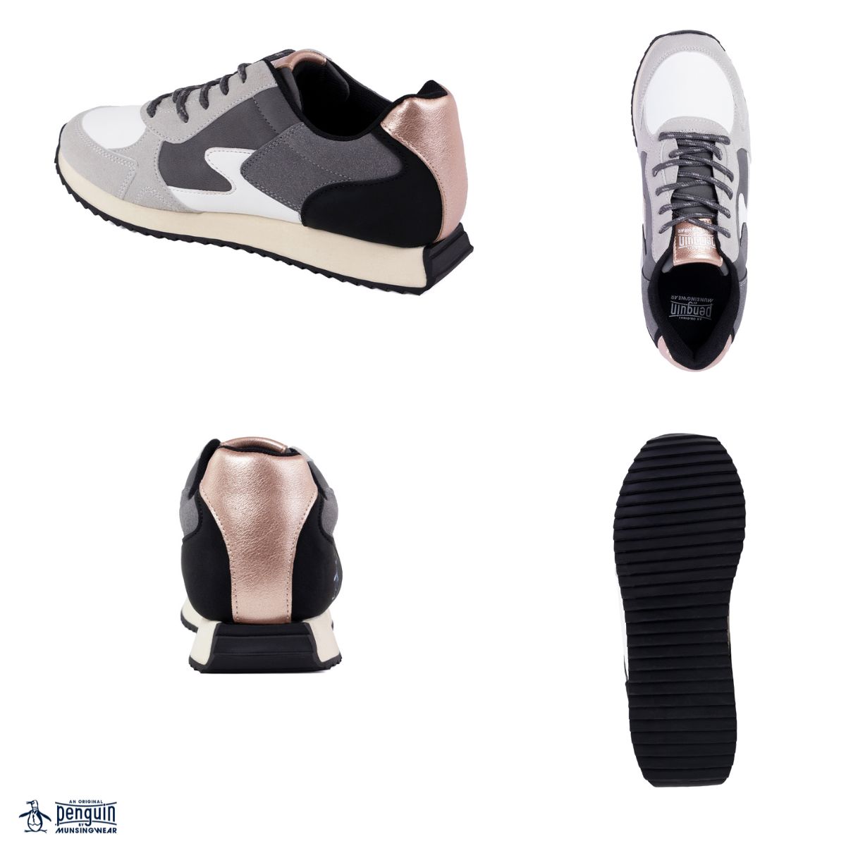 Foto 6 pulgar | Tenis Original Penguin Style Aura Color Gris Para Mujer