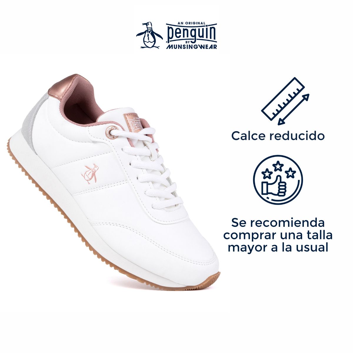 Foto 4 pulgar | Tenis Original Penguin Style Gaia Color Blanco Para Mujer