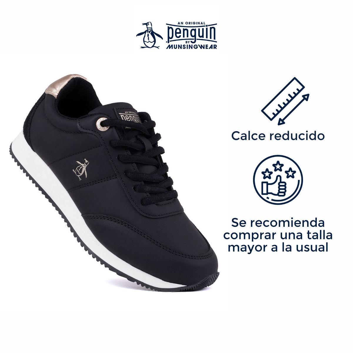Foto 4 pulgar | Tenis Original Penguin Style Gaia Color Negro Para Mujer