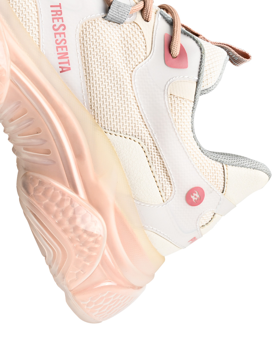 Foto 4 | Tenis 360 Footwear Glass Rosas para Mujer
