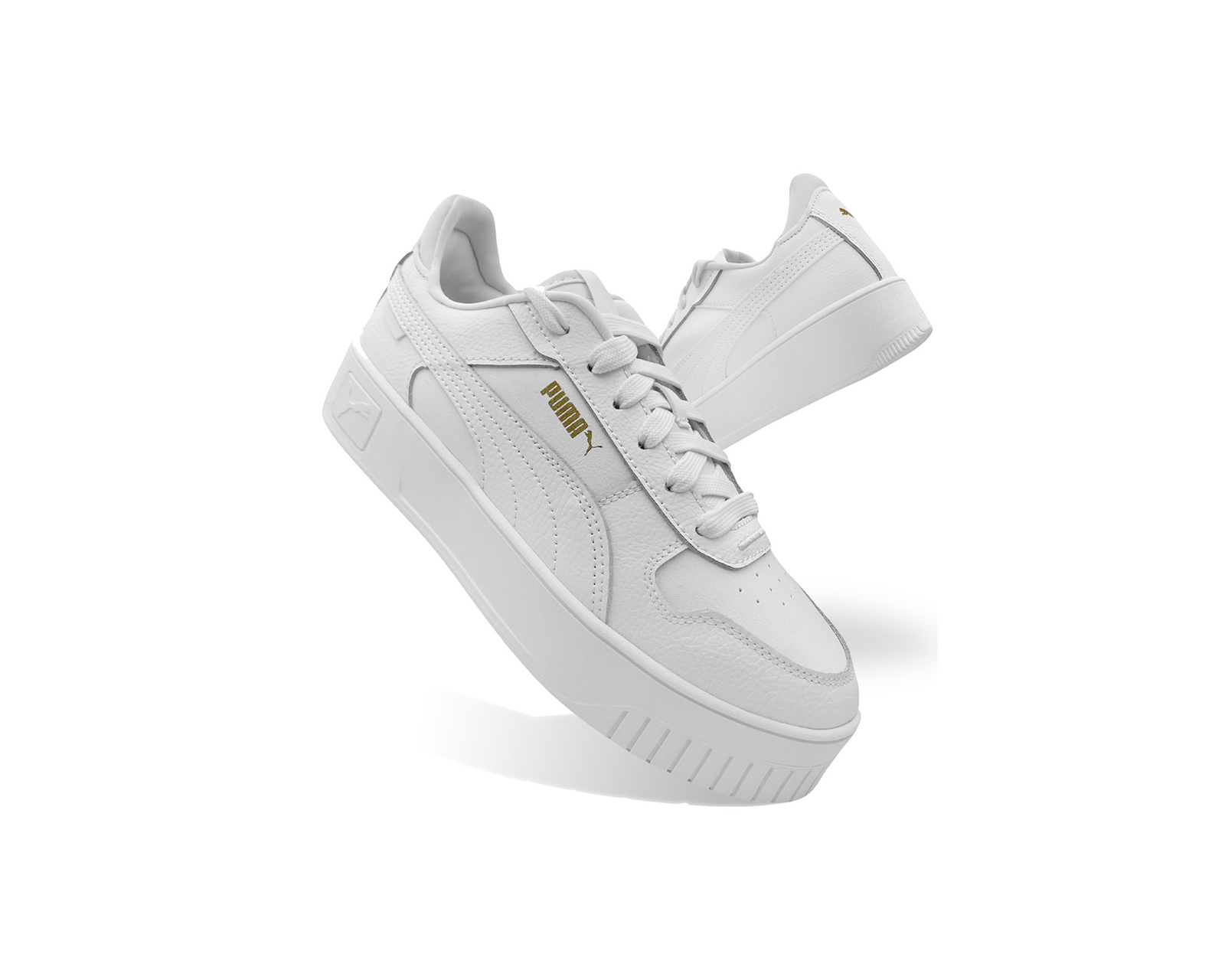 Foto 5 pulgar | Tenis Puma Carina Street Jr 393846 01 Blanco para Mujer