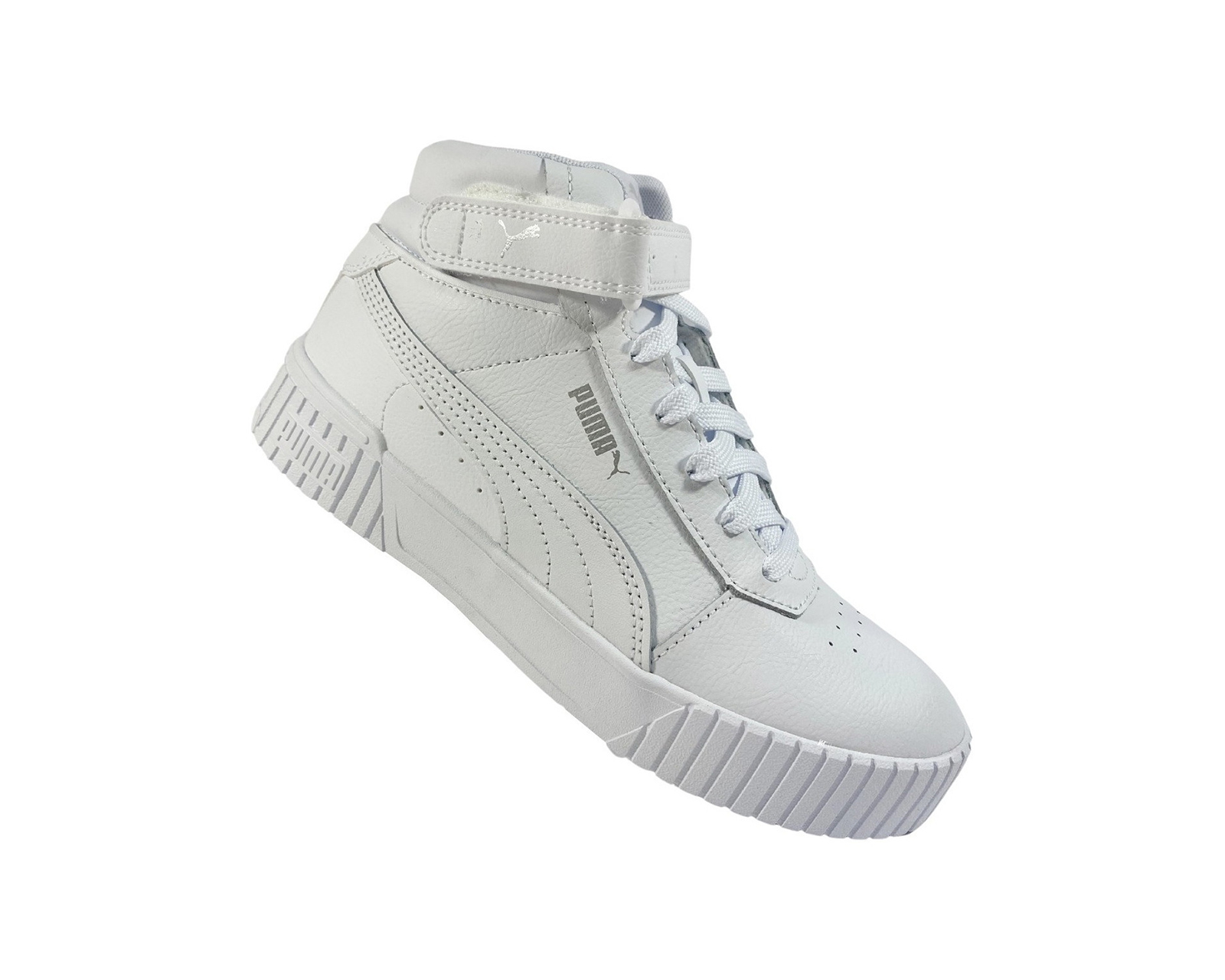 Foto 4 pulgar | Tenis Puma Carina 2.0 Mid Blancos para Dama