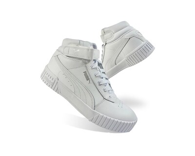 Foto 4 | Tenis Puma Carina 2.0 Mid Blancos para Dama
