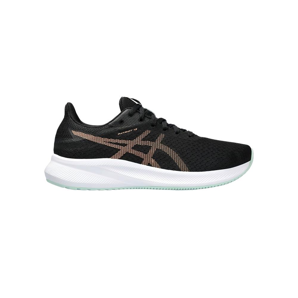 Foto 3 pulgar | Tenis Asics Patriot 13 Negros con Dorado para Mujer