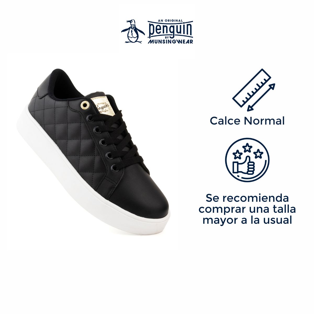 Foto 4 pulgar | Tenis Original Penguin Style Cloe Negro Para Mujer