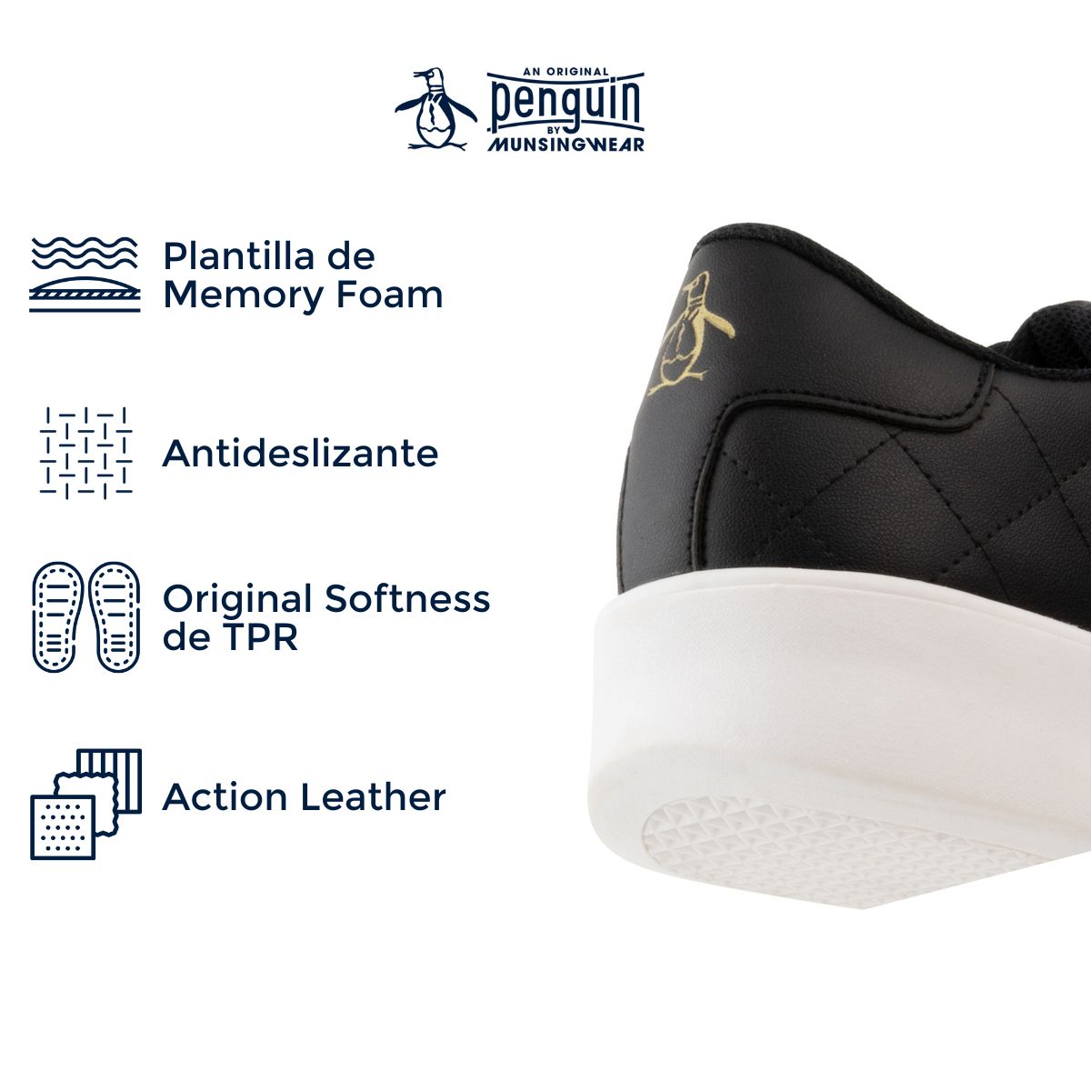 Foto 5 pulgar | Tenis Original Penguin Style Cloe Negro Para Mujer