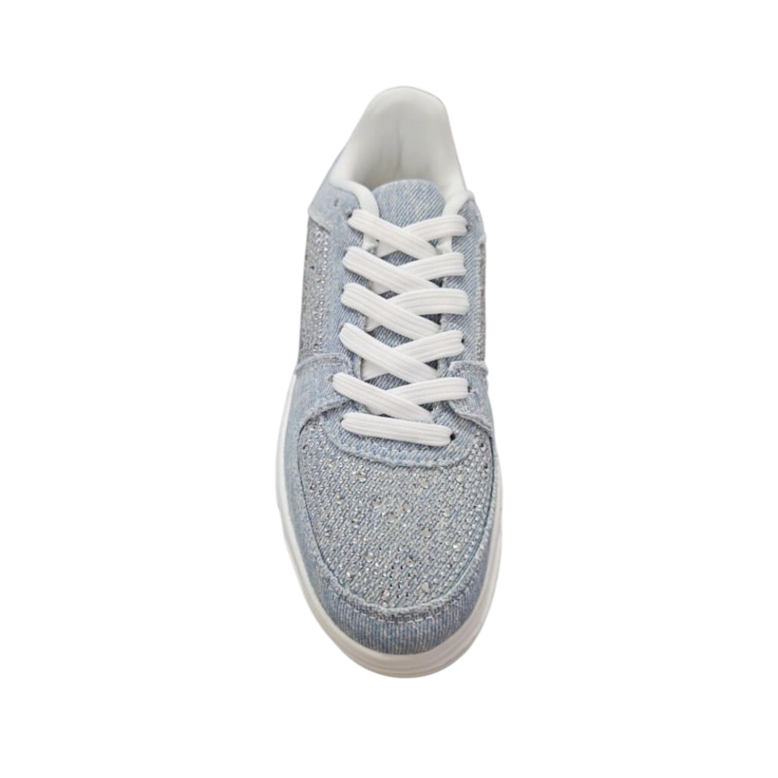 Foto 4 pulgar | Tenis Denim Plataforma Con Pedrería Liliana