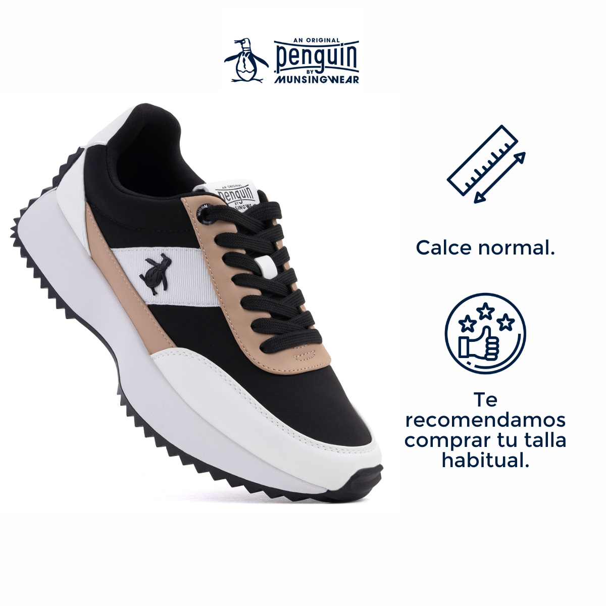 Foto 5 pulgar | Tenis Original Penguin Style Lily Negro Para Mujer