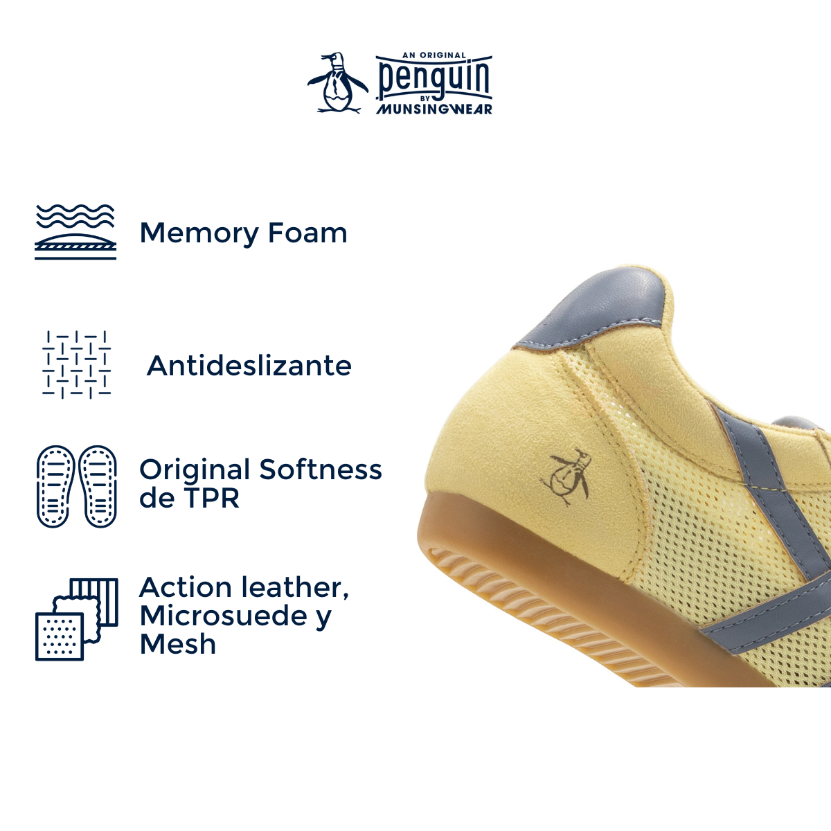 Foto 5 | Tenis Original Penguin Style Vera Amarillo Para Mujer