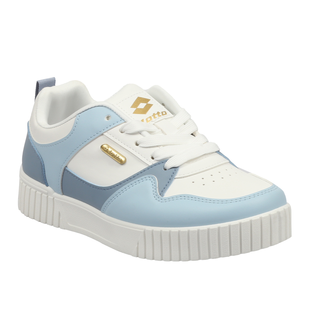 Foto 1 | Tenis Casual Lotto Aleck Blanco con Azul para Mujer