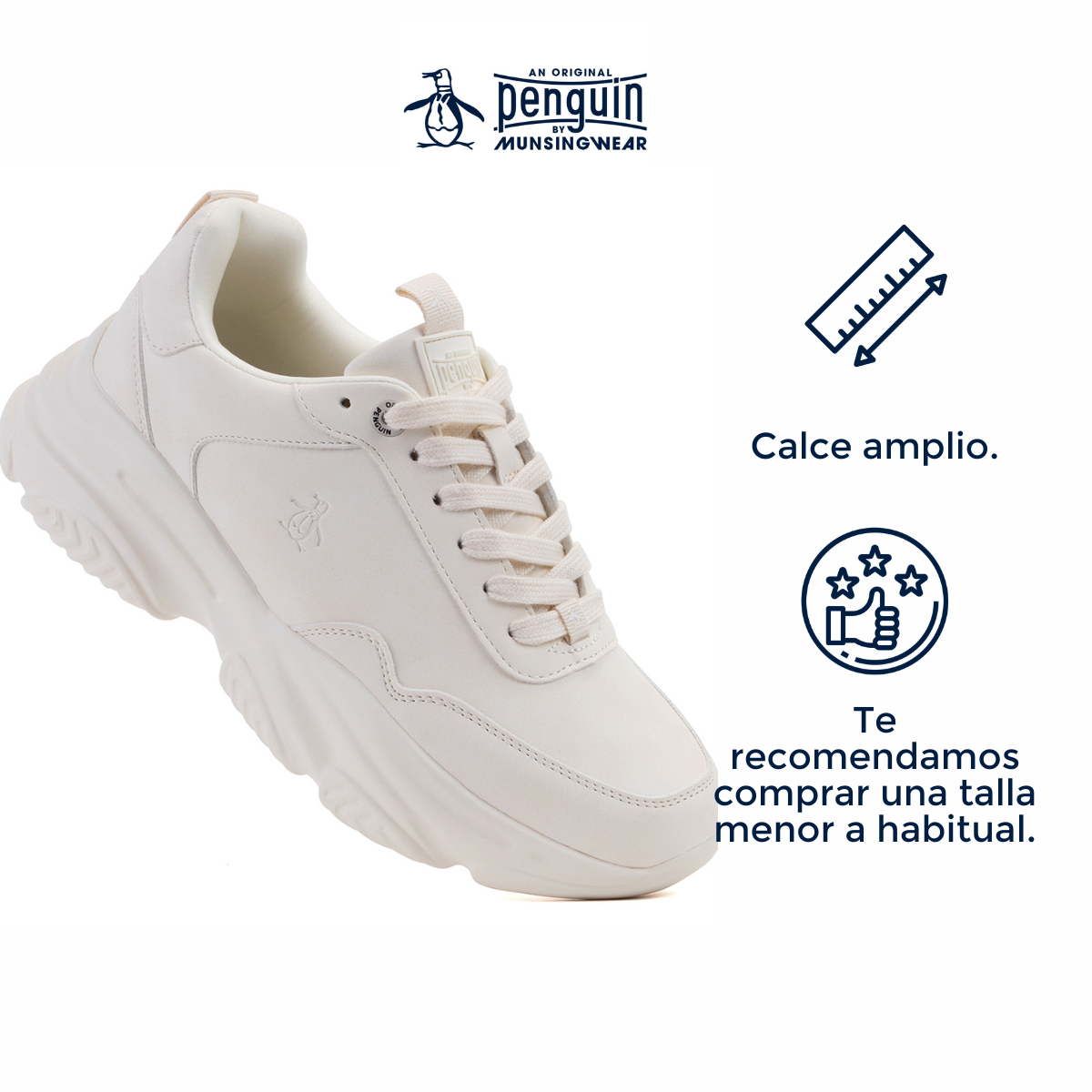 Foto 5 pulgar | Tenis Original Penguin Style Brenda Beige Para Mujer