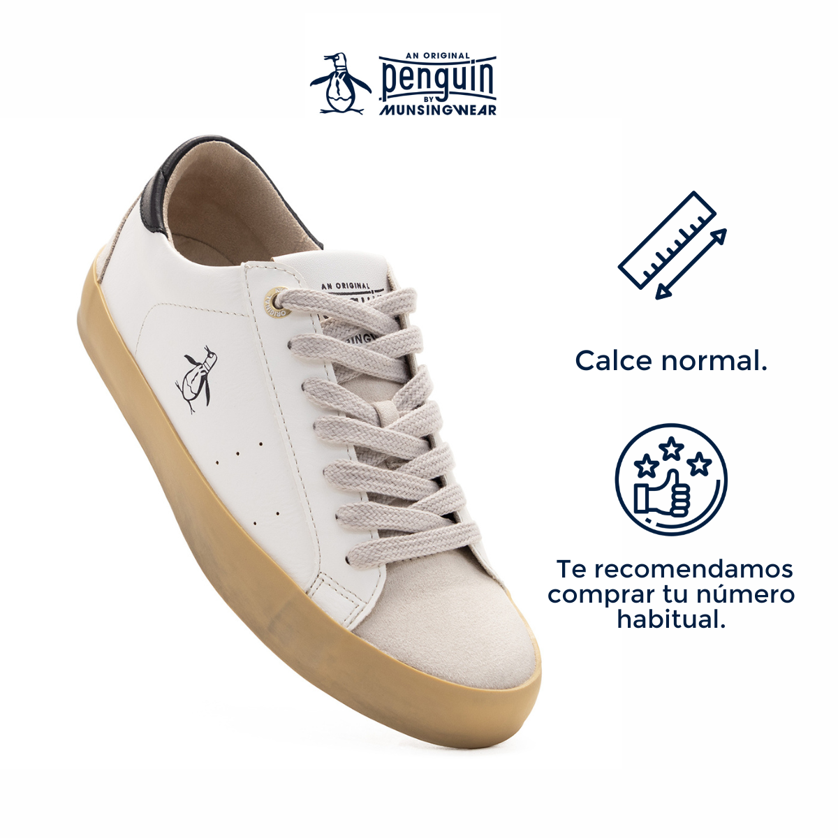 Foto 5 pulgar | Tenis Original Penguin Style Leah Blanco Para Mujer
