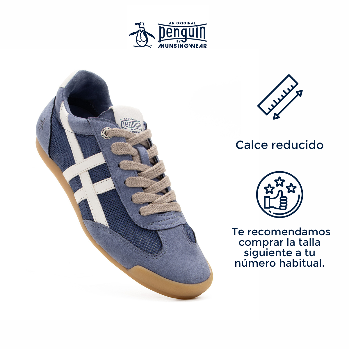 Foto 5 pulgar | Tenis Original Penguin Style Vera Azul Para Mujer