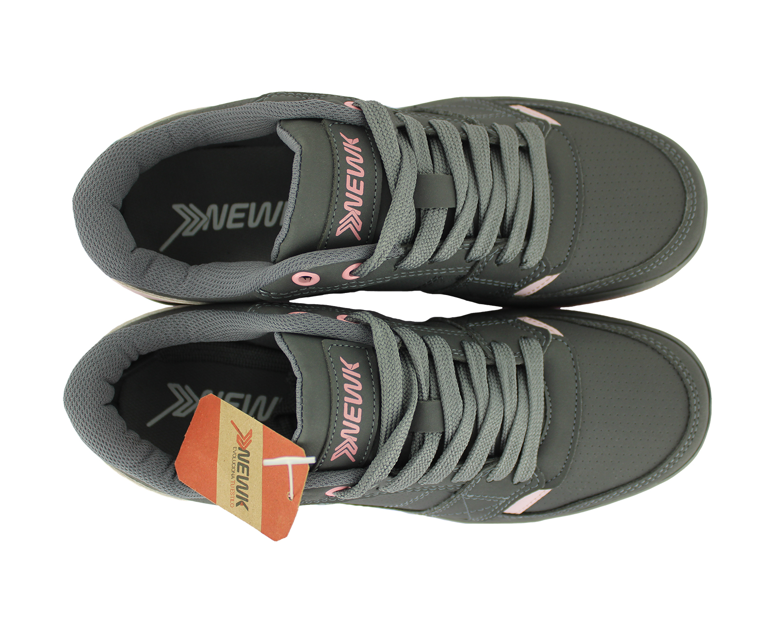 Foto 8 pulgar | Tenis Newk Mujer Linea Dudley Color Gris Rosa
