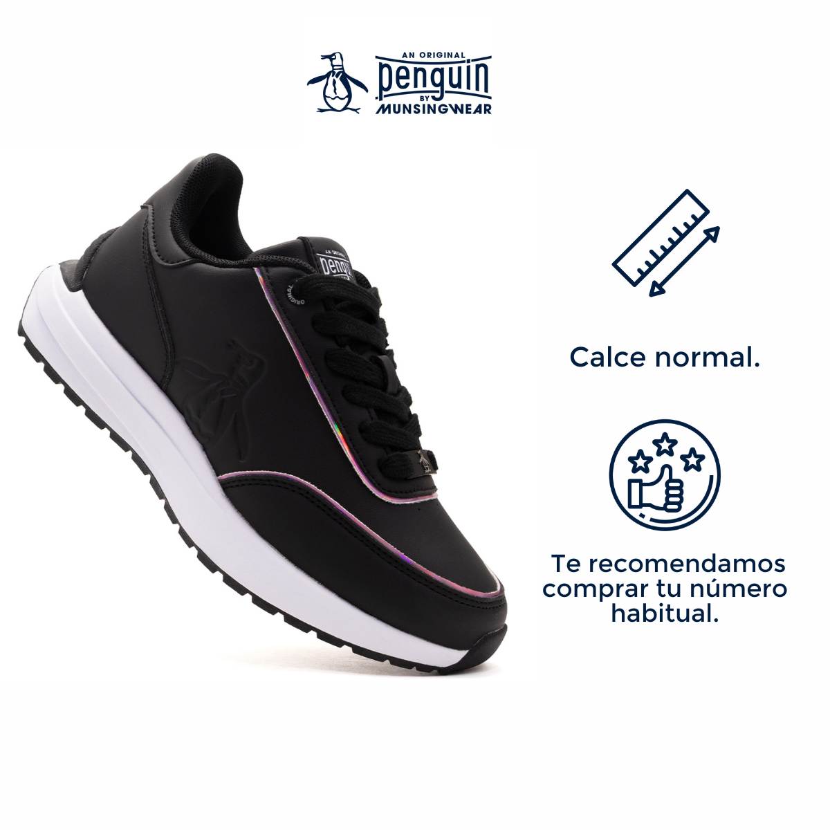 Foto 4 pulgar | Tenis Original Penguin Style Lya Negro Para Mujer
