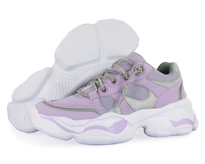 Foto 1 | Tenis Newk Mujer Linea Purple Color Lila Plata