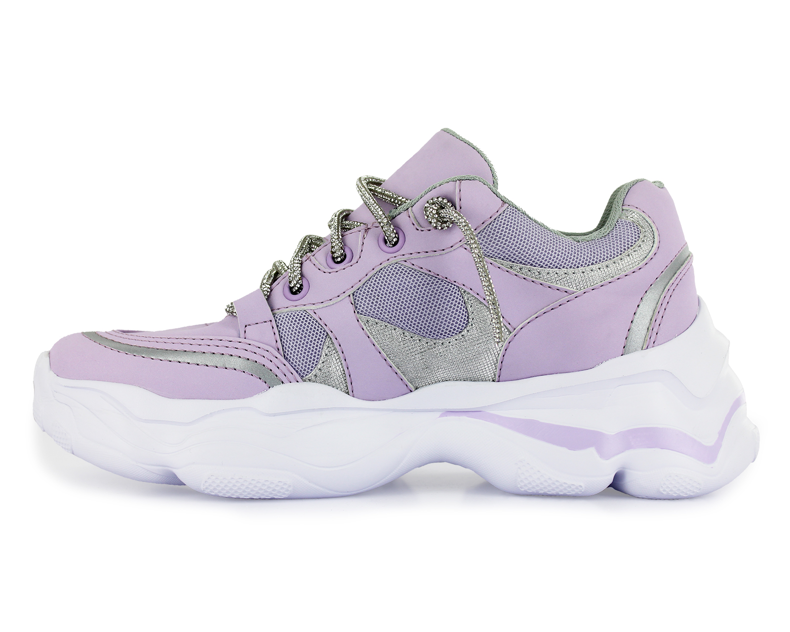 Foto 3 pulgar | Tenis Newk Mujer Linea Purple Color Lila Plata
