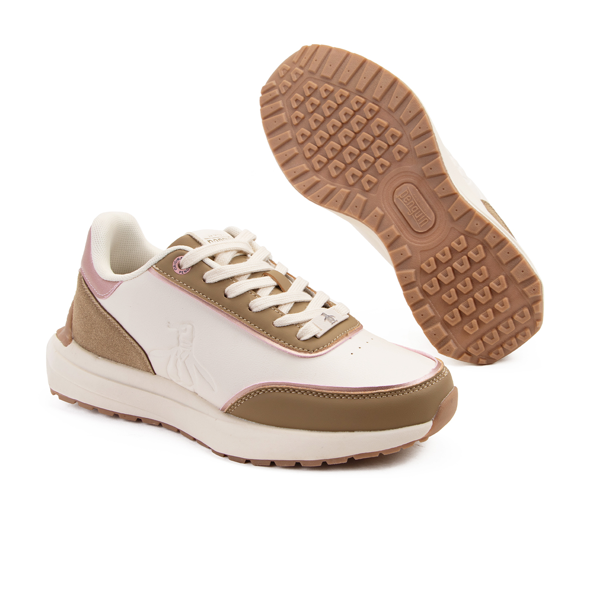 Foto 2 pulgar | Tenis Original Penguin Style Lya Beige Para Mujer