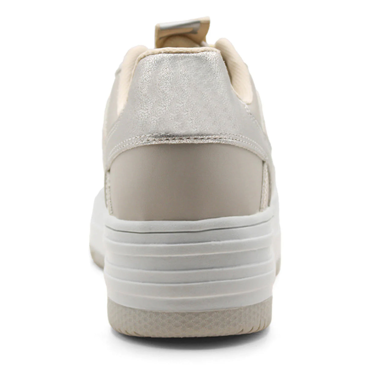 Foto 4 | Tenis Con Cordones Exterior Sintético Color Beige  Para Mujer De Rbcollection