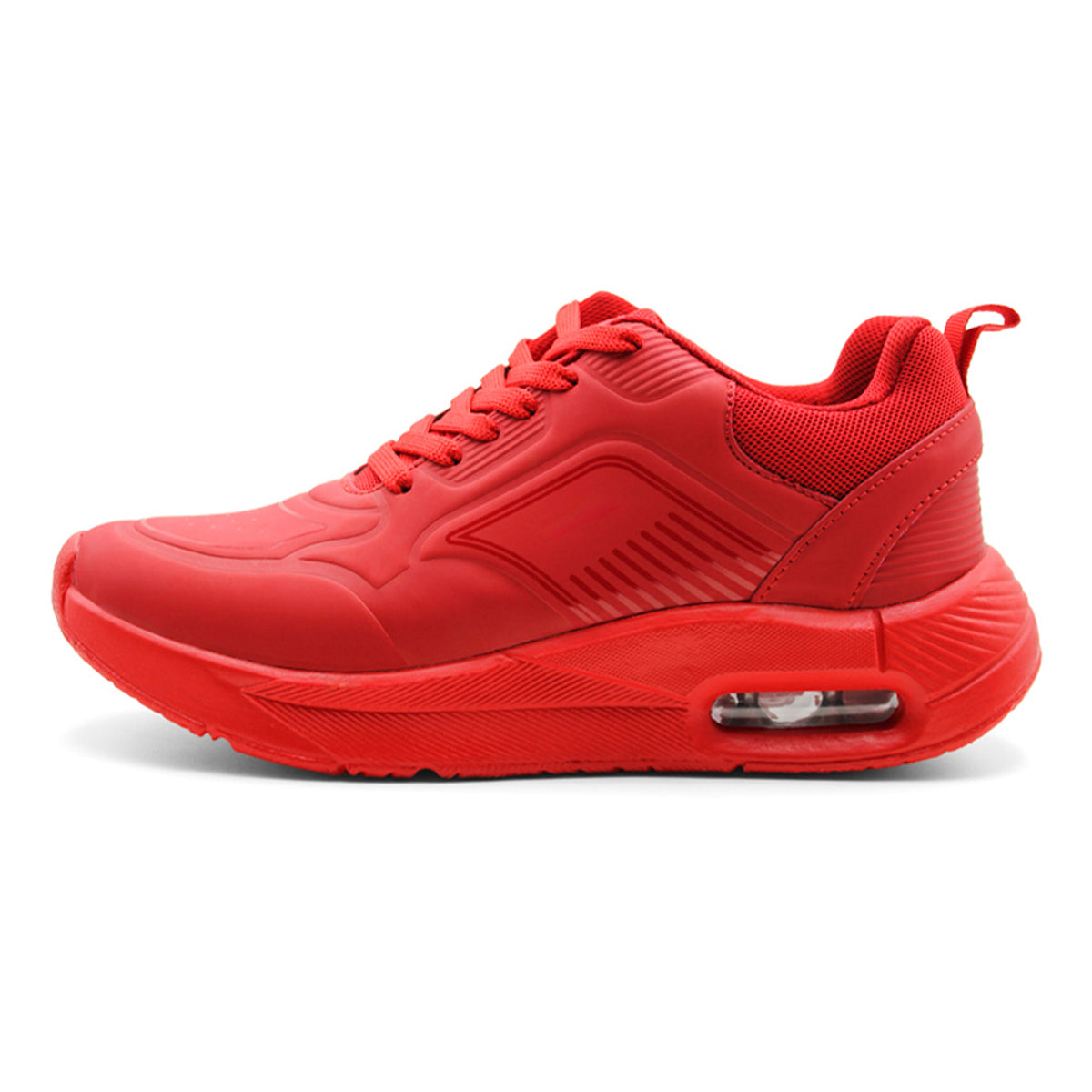Foto 6 pulgar | Tenis Con Cordones Exterior Sintético Color Rojo Para Mujer De Rbcollection