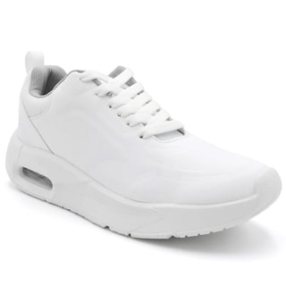 Foto 1 | Tenis Con Cordones Exterior Sintético Color Blanco Para Mujer De Rbcollection