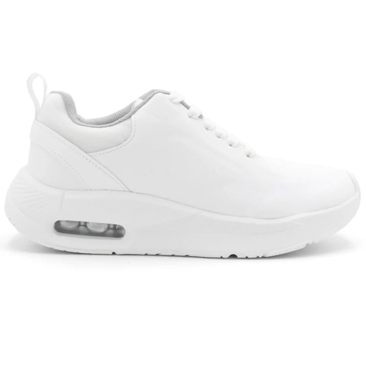 Foto 2 | Tenis Con Cordones Exterior Sintético Color Blanco Para Mujer De Rbcollection