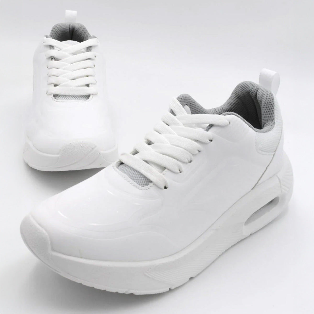 Foto 4 | Tenis Con Cordones Exterior Sintético Color Blanco Para Mujer De Rbcollection
