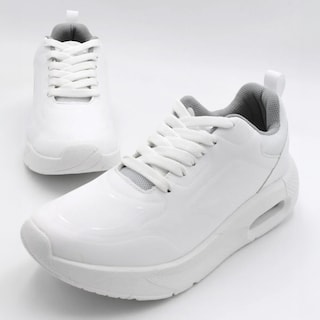 Foto 4 | Tenis Con Cordones Exterior Sintético Color Blanco Para Mujer De Rbcollection