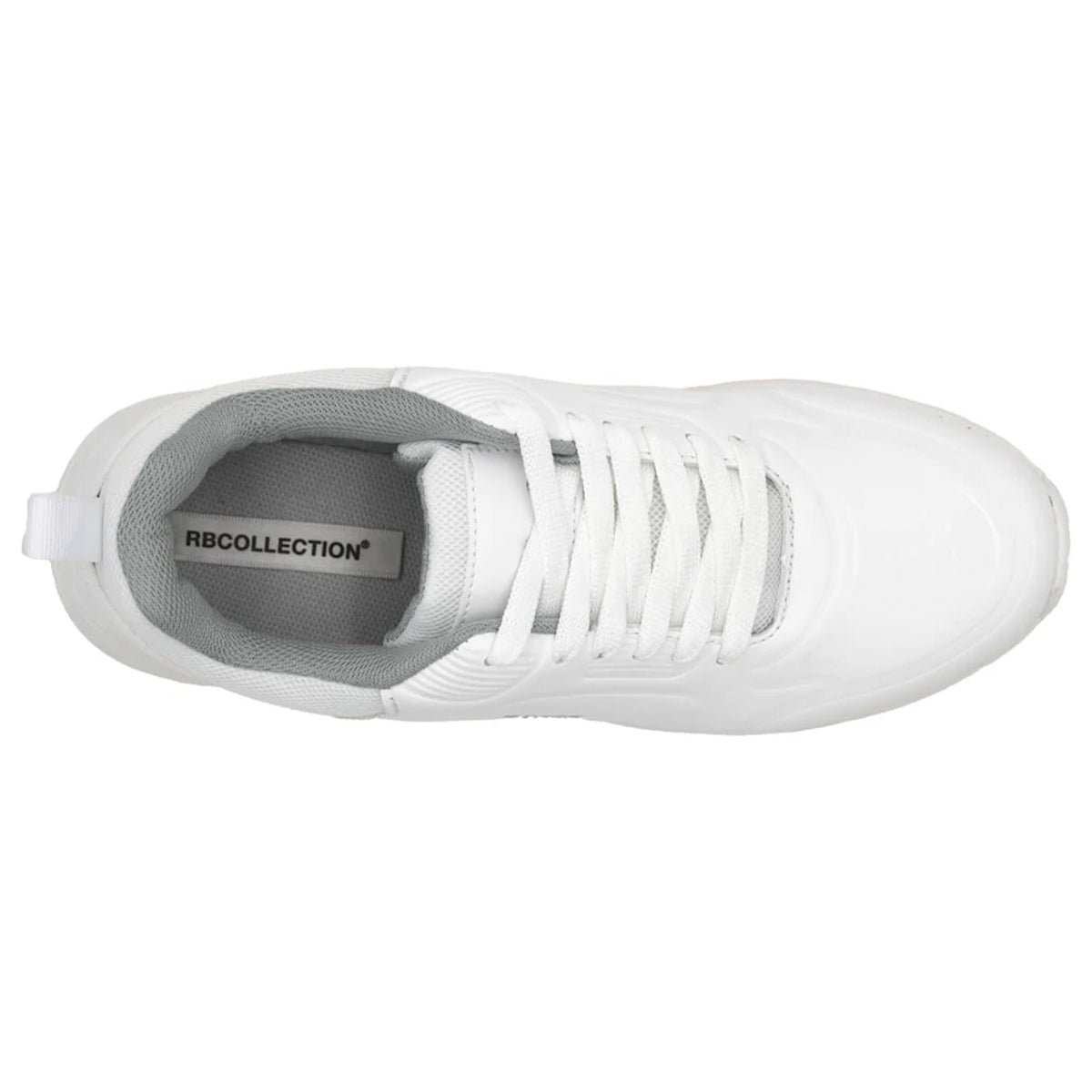 Foto 5 | Tenis Con Cordones Exterior Sintético Color Blanco Para Mujer De Rbcollection