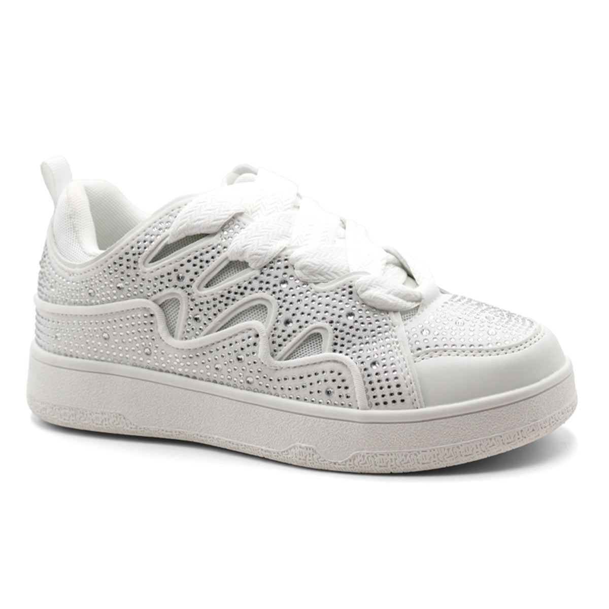 Foto 1 | Tenis Con Cordones Exterior Sintético Color Blanco Para Mujer De Rbcollection