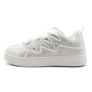 Foto 5 | Tenis Con Cordones Exterior Sintético Color Blanco Para Mujer De Rbcollection