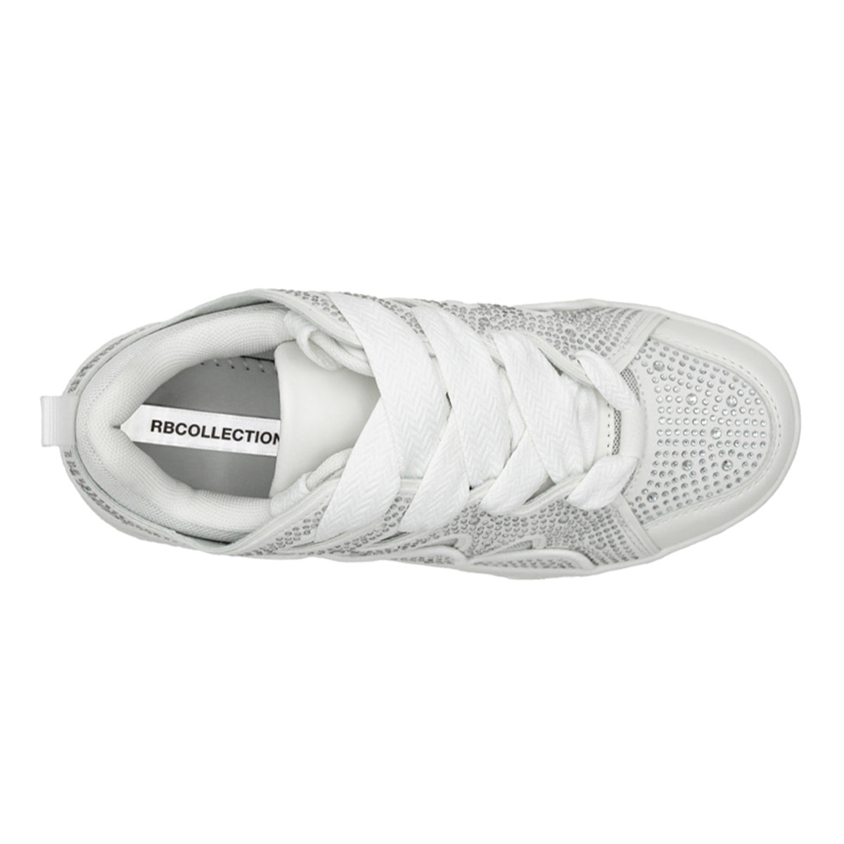 Foto 6 | Tenis Con Cordones Exterior Sintético Color Blanco Para Mujer De Rbcollection