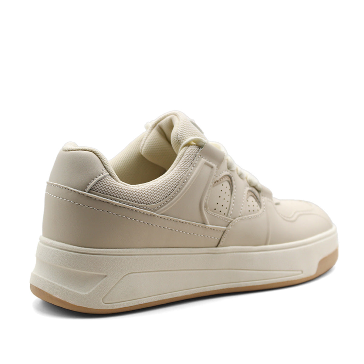 Foto 3 | Tenis Con Cordones Exterior Sintético Color Beige  Para Mujer De Rbcollection