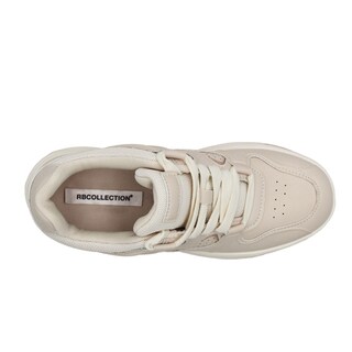 Foto 5 | Tenis Con Cordones Exterior Sintético Color Beige Para Mujer De Rbcollection