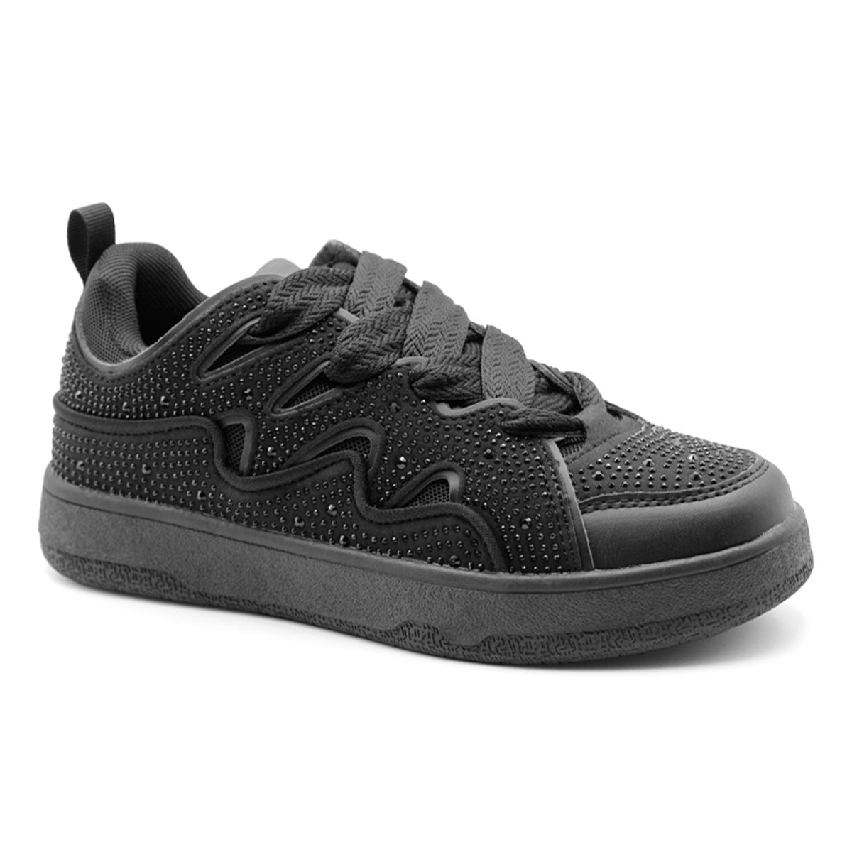 Foto 2 pulgar | Tenis Con Cordones Exterior Textil Color Negro Para Mujer De Rbcollection