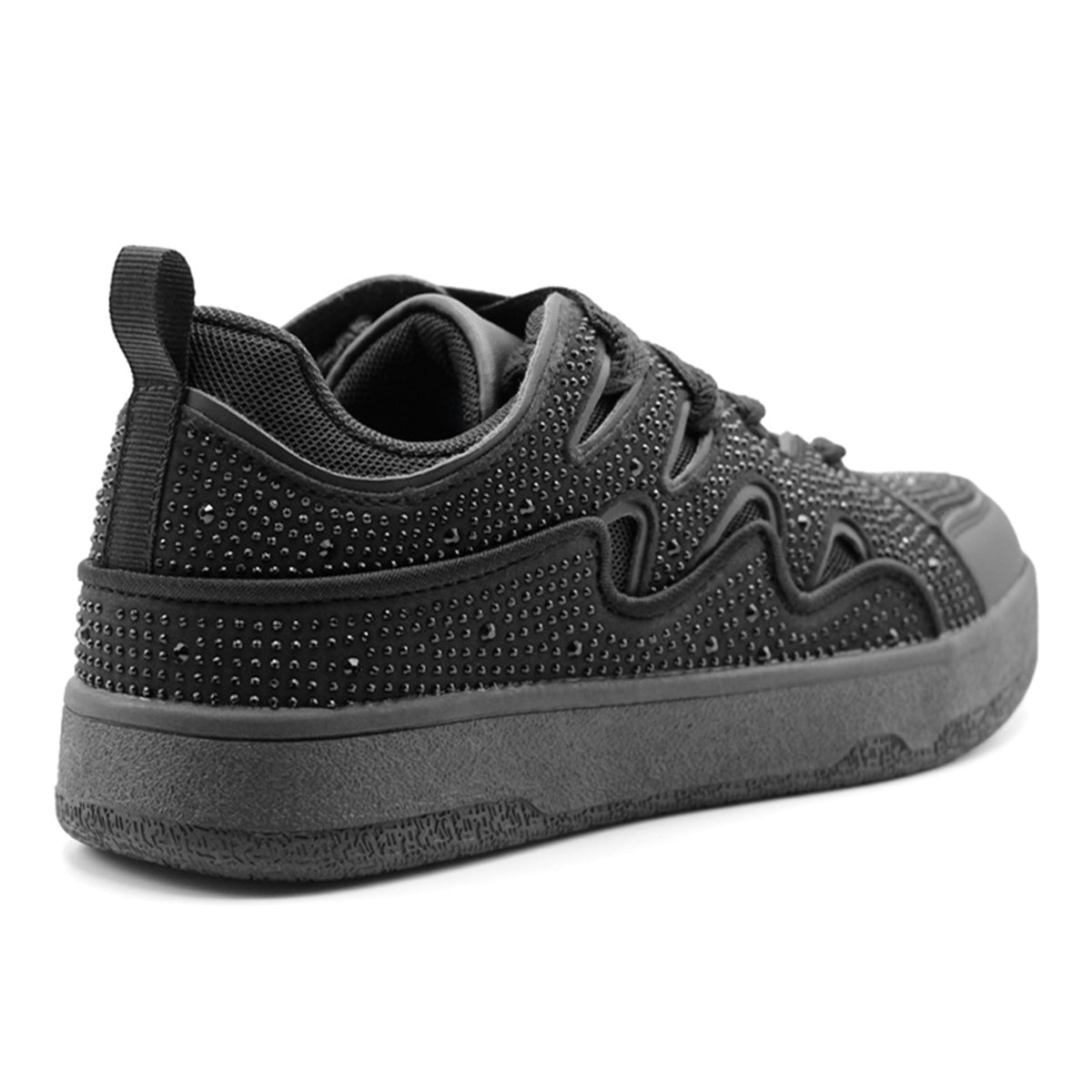 Foto 4 pulgar | Tenis Con Cordones Exterior Textil Color Negro Para Mujer De Rbcollection