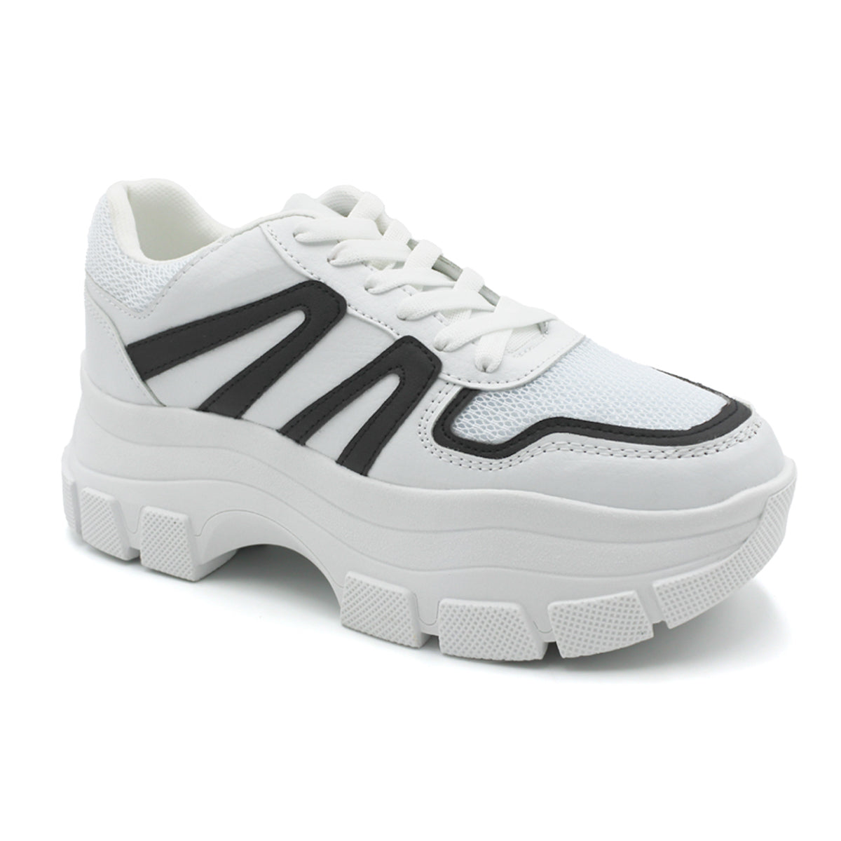 Foto 2 pulgar | Tenis Tipo Deportivo Exterior Piel Vegana Color Blanco Para Mujer De Rbcollection
