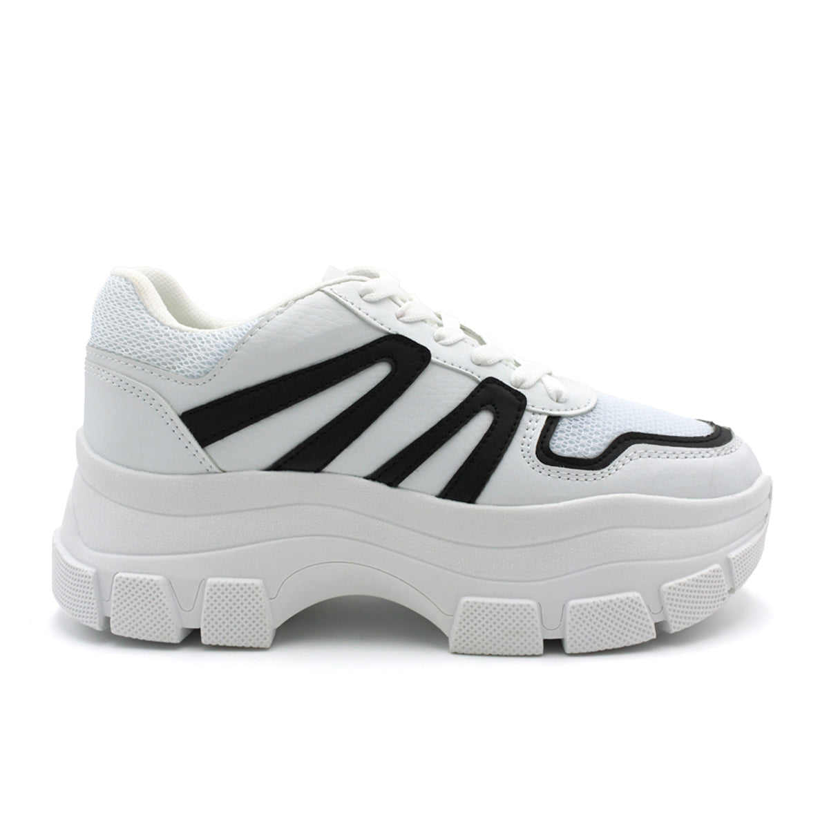 Foto 3 pulgar | Tenis Tipo Deportivo Exterior Piel Vegana Color Blanco Para Mujer De Rbcollection