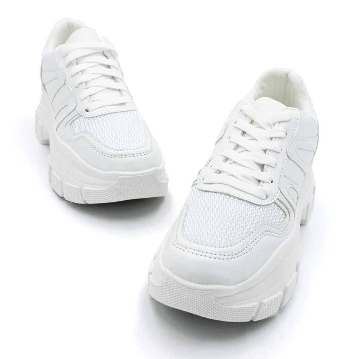 Foto 5 pulgar | Tenis Tipo Deportivo Exterior Piel Vegana Color Blanco Para Mujer De Rbcollection