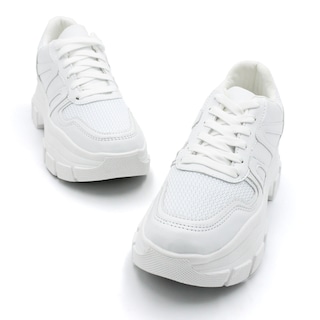 Foto 4 | Tenis Tipo Deportivo Exterior Piel Vegana Color Blanco Para Mujer De Rbcollection
