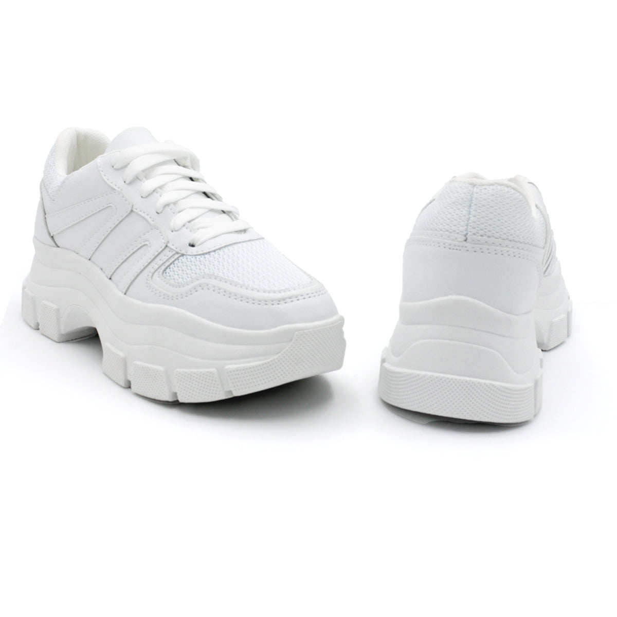 Foto 6 pulgar | Tenis Tipo Deportivo Exterior Piel Vegana Color Blanco Para Mujer De Rbcollection