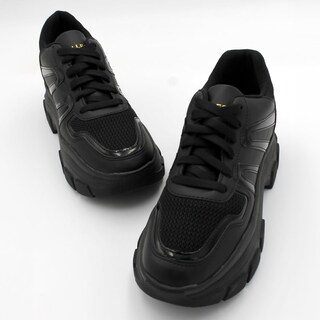 Foto 4 | Tenis Tipo Deportivo Exterior Piel Vegana Color Negro Para Mujer De Rbcollection