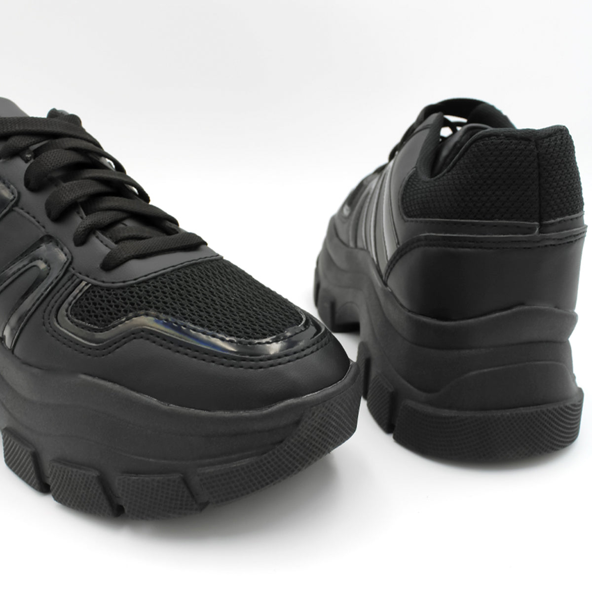 Foto 7 | Tenis Tipo Deportivo Exterior Piel Vegana Color Negro Para Mujer De Rbcollection