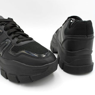 Foto 7 | Tenis Tipo Deportivo Exterior Piel Vegana Color Negro Para Mujer De Rbcollection