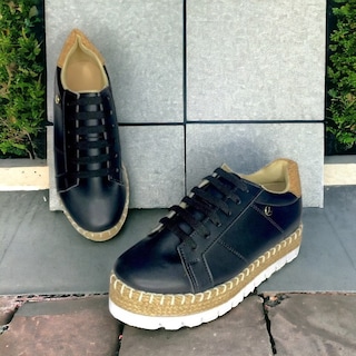 Foto 2 | Tenis De Dama Negros Plataforma Tejidos Urbanos Moda Las Cuatas