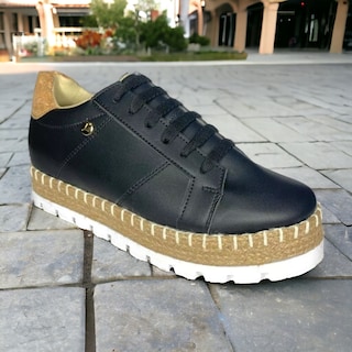 Foto 7 | Tenis De Dama Negros Plataforma Tejidos Urbanos Moda Las Cuatas