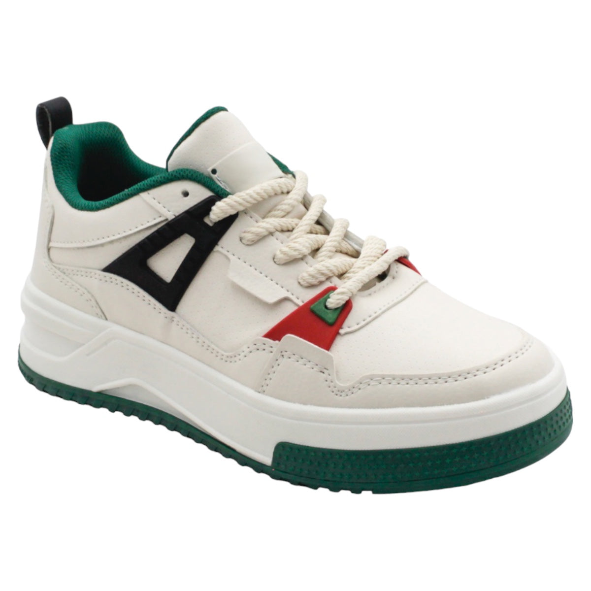 Foto 2 pulgar | Tenis Con Cordones Exterior Piel Vegana Color Beige  Para Mujer De Rbcollection