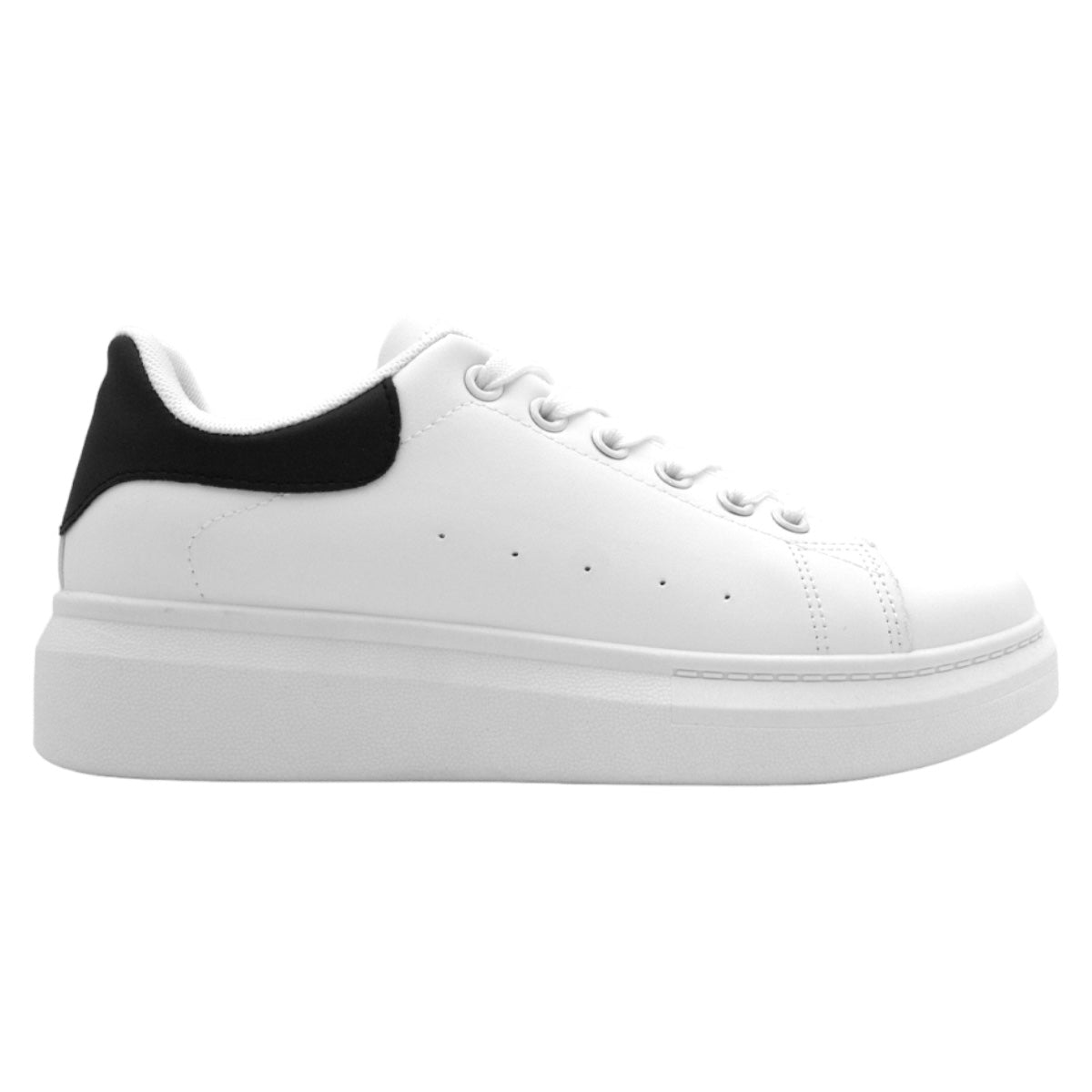 Foto 3 pulgar | Tenis Con Cordones Exterior Piel Vegana Color Blanco Para Mujer De Rbcollection