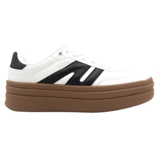 Foto 2 | Tenis Con Cordones Exterior Piel Vegana Color Blanco Para Mujer De Rbcollection