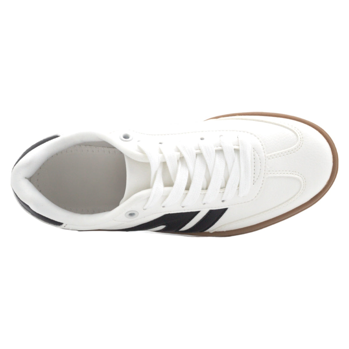 Foto 5 pulgar | Tenis Con Cordones Exterior Piel Vegana Color Blanco Para Mujer De Rbcollection